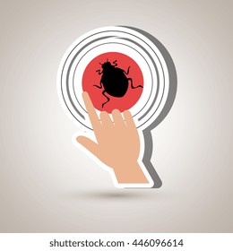 human hand selecting isolated icon design, vector illustration  graphic 