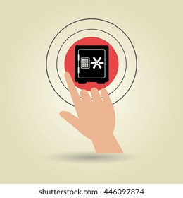 human hand selecting isolated icon design, vector illustration  graphic 
