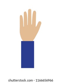 human hand showing five finger palm