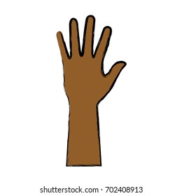human hand showing five finger icon