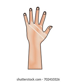 human hand showing five finger icon