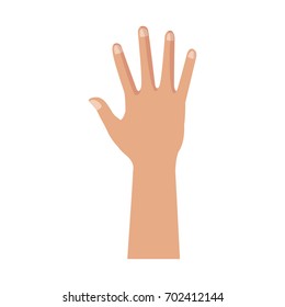human hand showing five finger icon