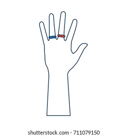 human hand showing five finger icon