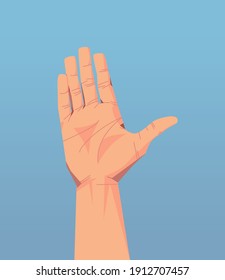 human hand showing gesture communication language gesturing concept vertical vector illustration
