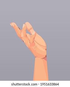 human hand showing gesture communication language gesturing concept vertical