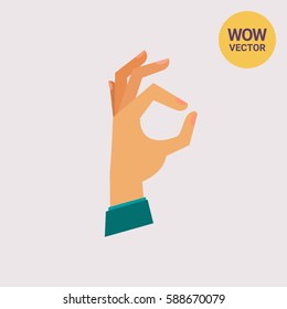 Human hand showing Ok
