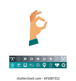 Human hand showing Ok