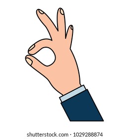 human hand showing ok fingers symbol
