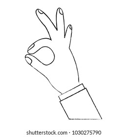 human hand showing ok fingers symbol