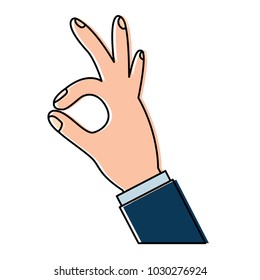 human hand showing ok fingers symbol