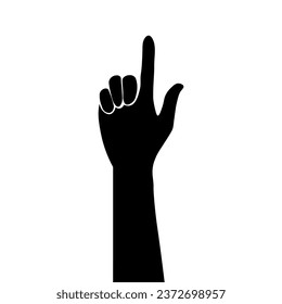 Human hand showing something on white background