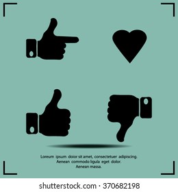 Human Hand sign. 