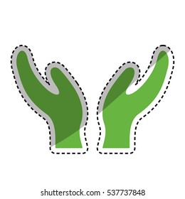 Human hand silhouette Design Vector illustration, white background