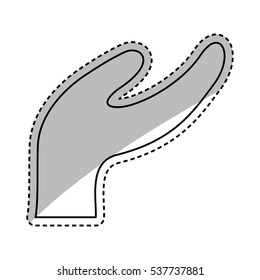 Human hand silhouette Design Vector illustration, white background