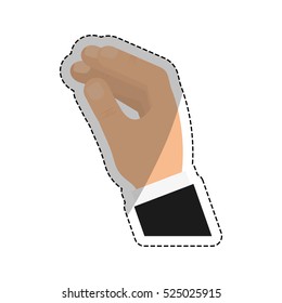 Human hand silhouette icon vector illustration graphic design