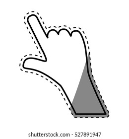 Human hand silhouette icon vector illustration graphic design