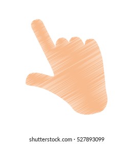 Human hand silhouette icon vector illustration graphic design