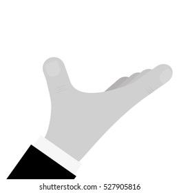 Human hand silhouette icon vector illustration graphic design