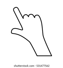Human hand silhouette icon vector illustration graphic design
