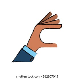 Human hand silhouette icon vector illustration graphic design