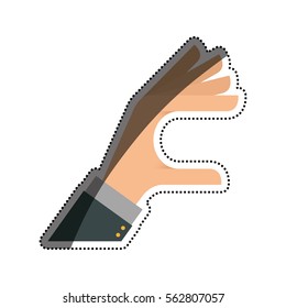 Human hand silhouette icon vector illustration graphic design