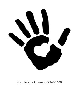 Human hand silhouette icon vector illustration graphic design