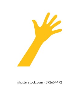 Human hand silhouette icon vector illustration graphic design