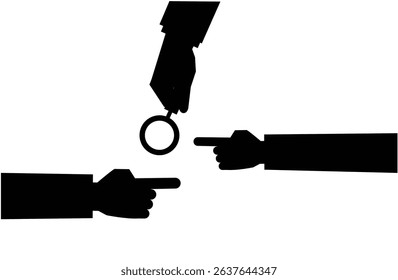 Human Hand Silhouette, Human right hand vector