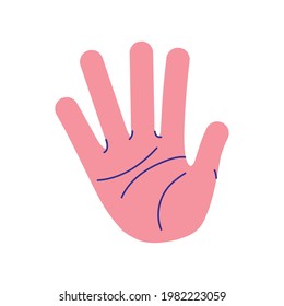human hand stop gesture icon