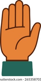Símbolo de gesto de parada de mano humana