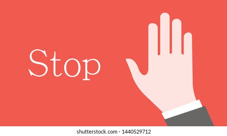 Human hand & Stop vector illustration EPS 10 File
