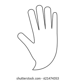 Human Hand Symbol Stock Vector (Royalty Free) 621474353 | Shutterstock