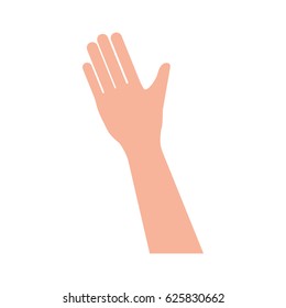Human hand up symbol
