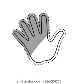 Human hand symbol icon vector illustration graphic design