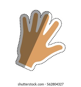 Human hand symbol icon vector illustration graphic design