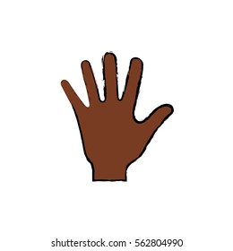 Human hand symbol icon vector illustration graphic design