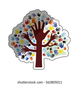 Human hand symbol icon vector illustration graphic design
