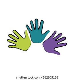 Human hand symbol icon vector illustration graphic design