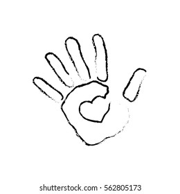 Human hand symbol icon vector illustration graphic design