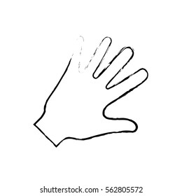 Human hand symbol icon vector illustration graphic design