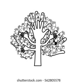 Human hand symbol icon vector illustration graphic design