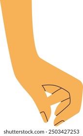 Human Hand Taking Something Vector Illustration