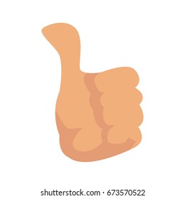 human hand thumb up like ok gesture