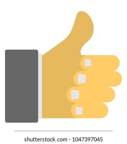 
A human hand with thumbs up gesture
