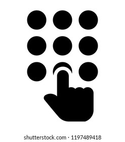 Human hand touching atm keypad, atm touchpad 