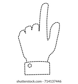 human hand touching icon