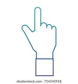 human hand touching icon