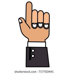 human hand touching icon