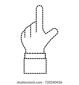 human hand touching icon