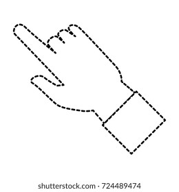 human hand touching icon
